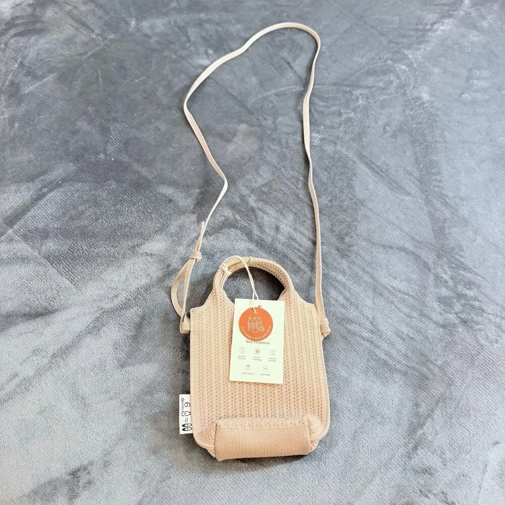 VIVAIA Zahara Mini Crossbody Bag Almond Recycled Material BNWT